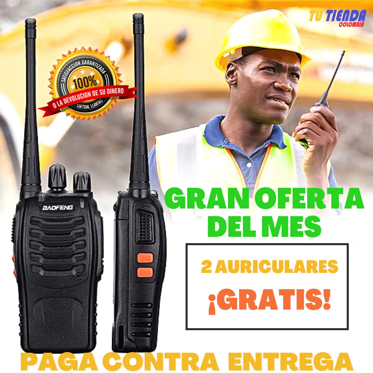 COMBO X2 RADIOS BOAFENG PRO + AURICULARES