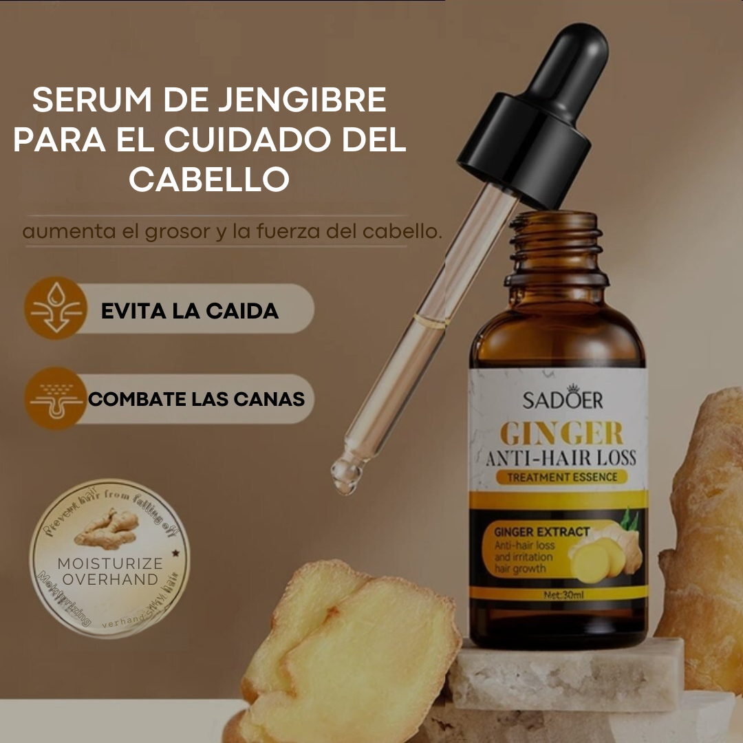 PAGUE 1 LLEVE 2 SERUM DE JENGIBRE PARA EL CABELLO