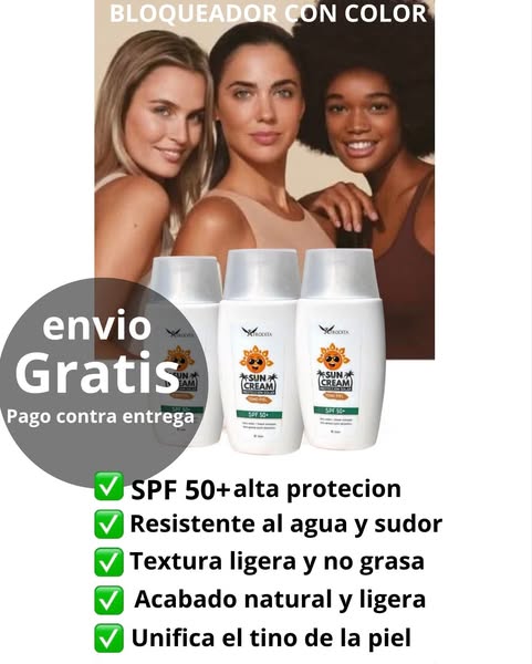 PROTECTOR SOLAR SUN CREAM CON TONO