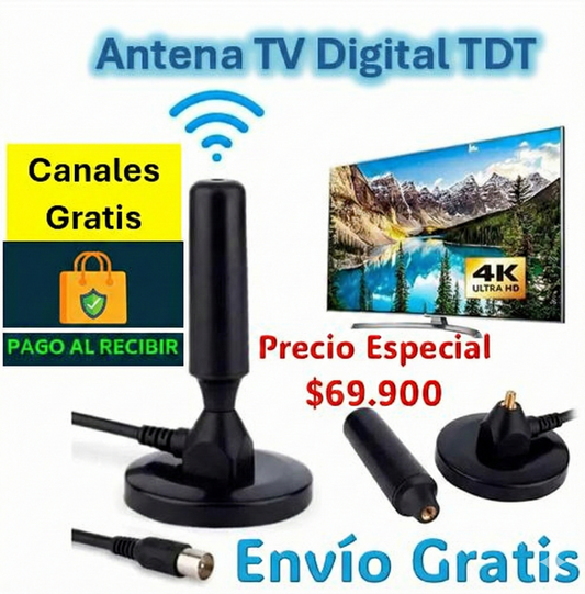 ANTENA HD TV DE ALTA CALIDAD UNIVERSAL - ANTENA 4K - 50% DESCUENTO