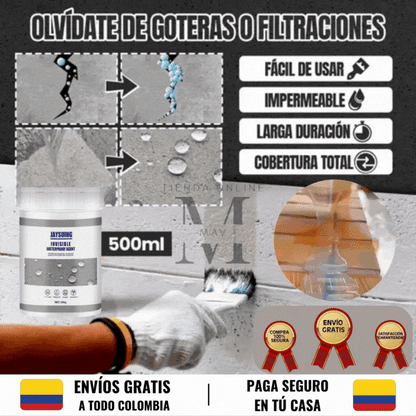 Sellador Impermeabilizante invisible PAGUE 1 Y LLEVA 2 + 2 Brochas Gratis