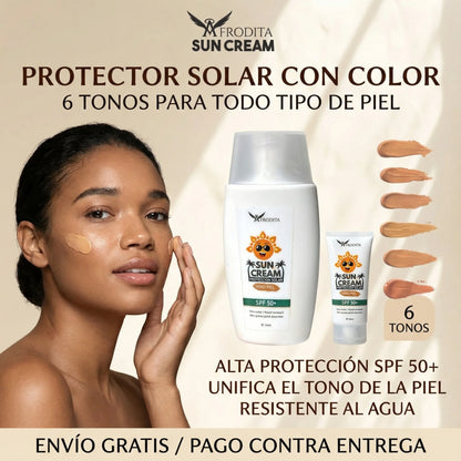 PROTECTOR SOLAR SUN CREAM CON TONO