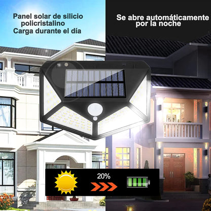 LUZ SOLAR CON SENSOR DE MOVIMIENTO PARA EXTERIORES