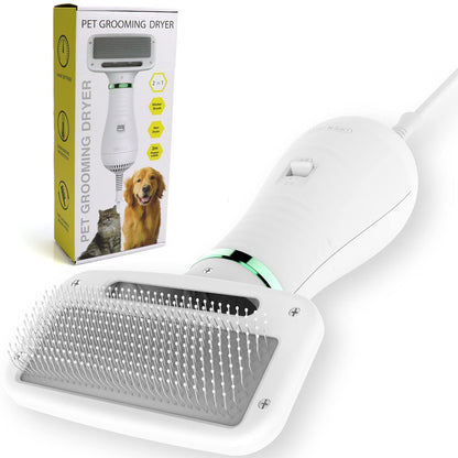CEPILLO SECADOR PORTATIL PARA MASCOTAS (2 EN 1)